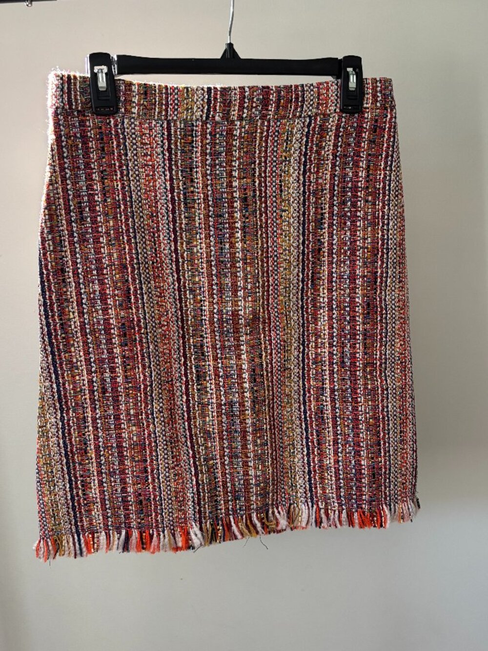 Catherine Malandrino Orange Tweed Skirt Size 6 NWT